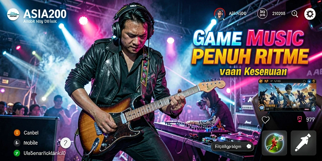 Tampilan gameplay ASIA200 yang menampilkan keseruan bermain musik.
