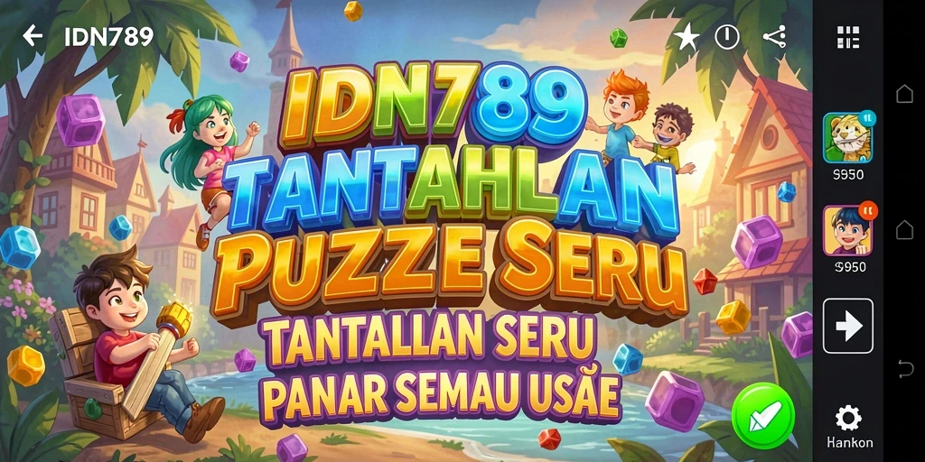 Screenshot utama IDN789 menampilkan gameplay Puzzle yang seru.