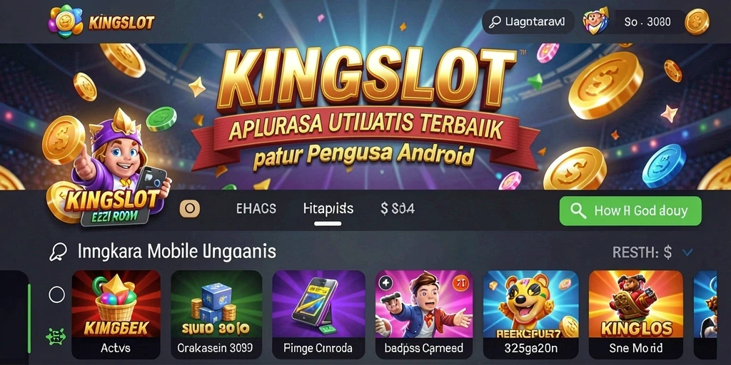 Tampilan screenshot utama KINGSLOT menampilkan fitur pengingat dan manajemen tugas.
