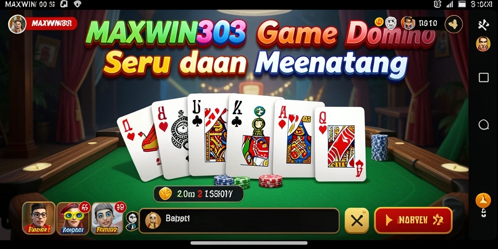 Tampilan gameplay Domino seru di MAXWIN303 yang dinamis.