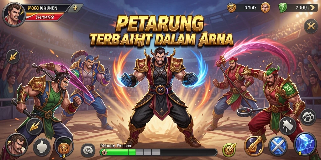 Gameplay seru dengan pertarungan karakter terbaik di PGG68.