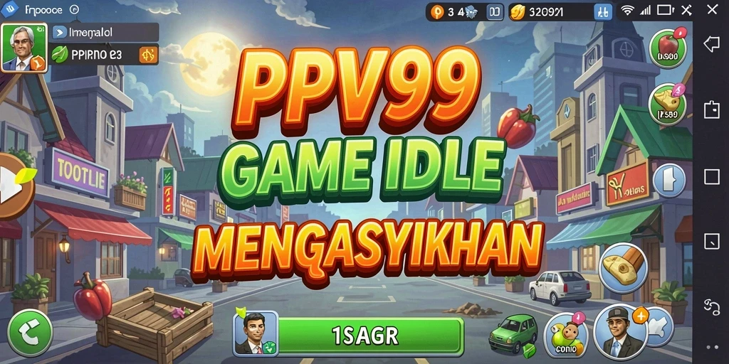 Tampilan gameplay PPV99 yang menawan dengan karakter Idle yang seru.