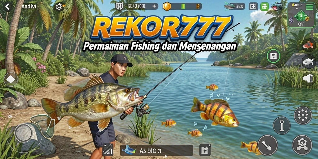 Tampilan gameplay menarik saat menangkap ikan di REKOR777.