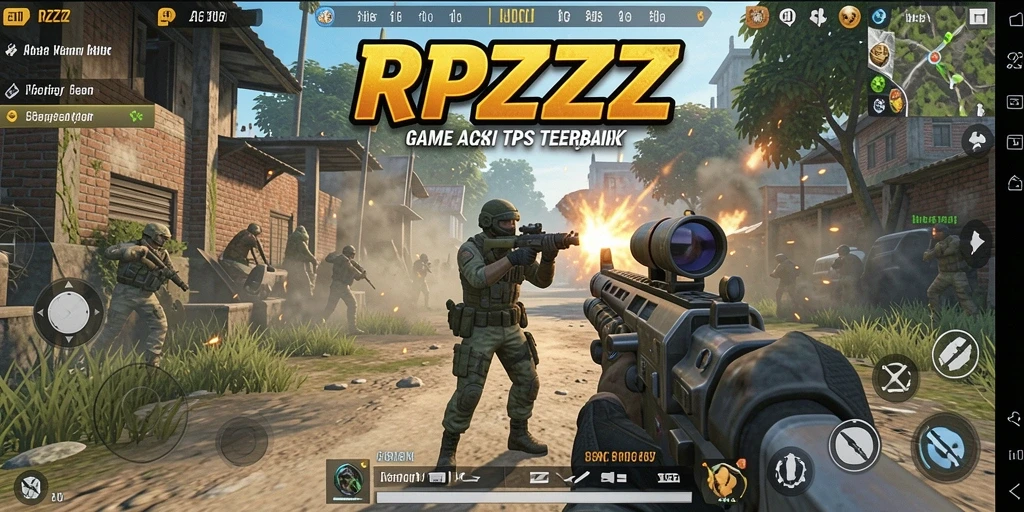 Tampilan gameplay RPZZZ yang seru dan menegangkan di medan perang.