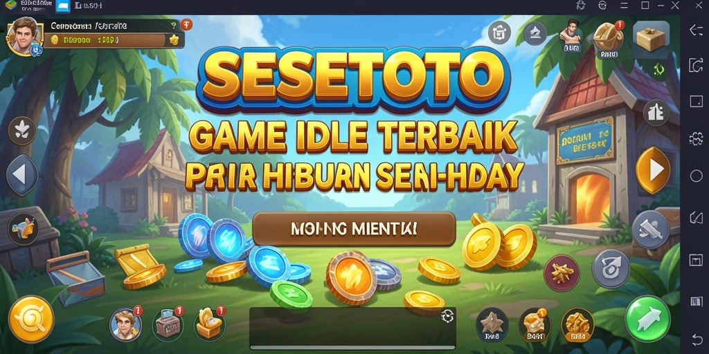 Screenshot gameplay SESETOTO menampilkan karakter-karakter lucu dalam aksi Idle.