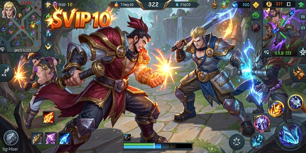 Tangkapan layar gameplay <strong>SVIP10</strong> yang menampilkan pertarungan epik dan strategi tim.
