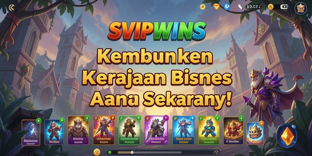 Gameplay menarik dari SVIPWINS saat membangun kerajaan bisnis.