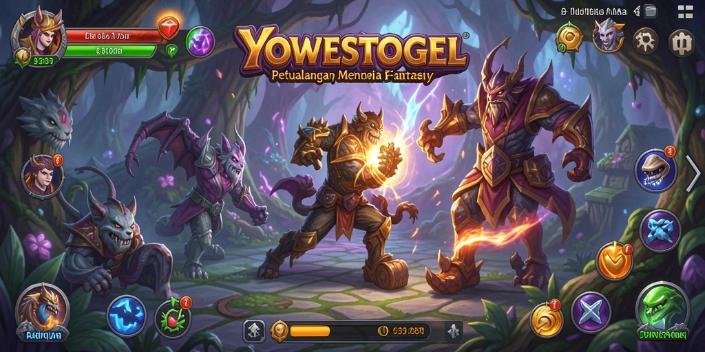 Tampilan gameplay seru YOWESTOGEL yang penuh petualangan.